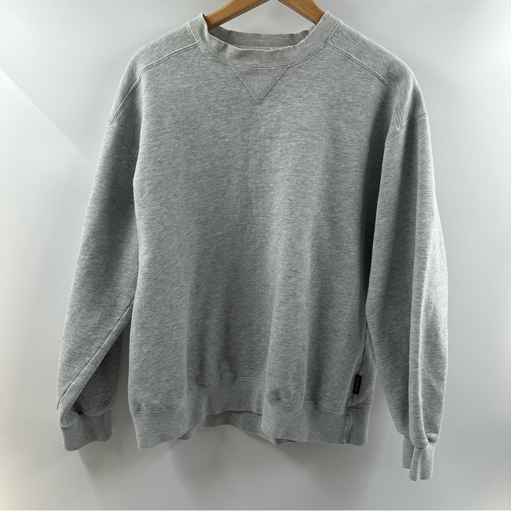 D.A.C. Grey Distressed Crew Neck Sweatshirt